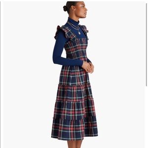 NWT Hillhouse Home Ellie Nap Dress in Navy Tartan